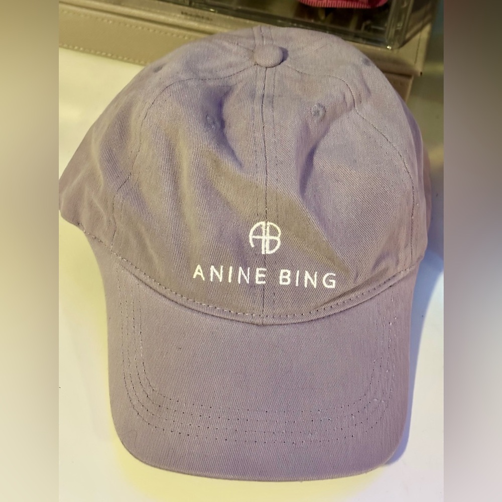 Anine Bing Lavender Logo Cap